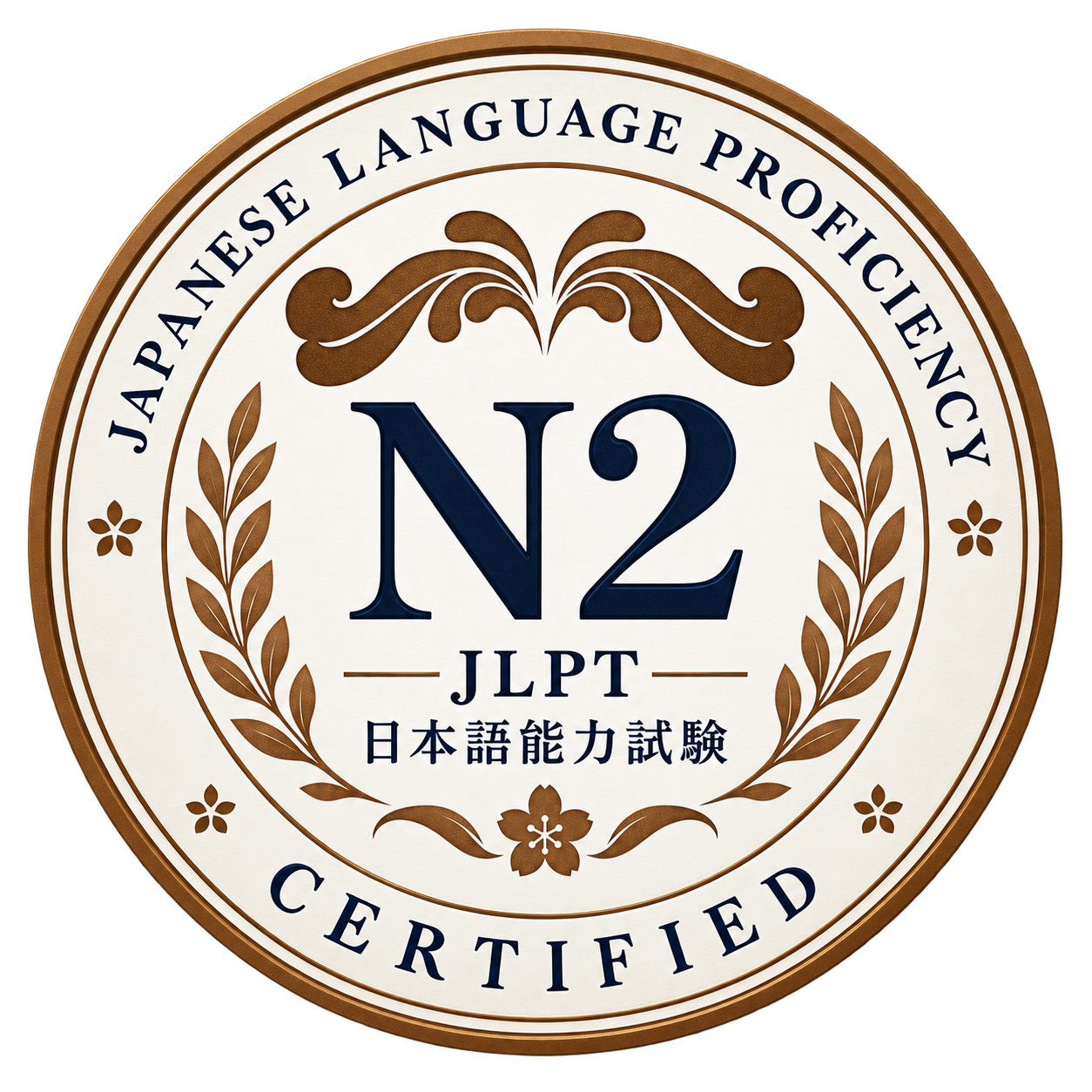 Japanese Language Proficiency Test N2 badge
